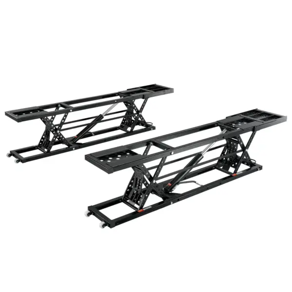 VEVOR Car Lift, 7,000 LBS Capacity Portable Car Lift, with Extended-Length Plates, 26.8" Max. Height, Heavy-duty Carbon Steel Truck Lift with 120V Power Unit, Auto Car Jack Lifts for Home Garage Shop
