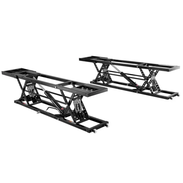 VEVOR Car Lift, 7,000 LBS Capacity Portable Car Lift, with Extended-Length Plates, 26.8" Max. Height, Heavy-duty Carbon Steel Truck Lift with 120V Power Unit, Auto Car Jack Lifts for Home Garage Shop