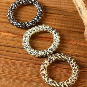 3PCS Leopard Printed Telephone Wire Hair Loop