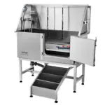 VEVOR 50" Pet Dog Bathing Station w/Ramp, Professional Stainless Steel Dog Grooming Tub w/ Soap Box, Faucet,Rich Accessory, Dog Bathtub for Large,Medium,Small Pets, Washing Sink for Home Right