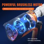 VEVOR Professional 18V Cordless Pipe Crimper, suitable for 1/2"-2" Stainless Steel, Copper, PEX Tubing, features 360 Swivel, Brushless Motor & includes 6 Crimping Jaws