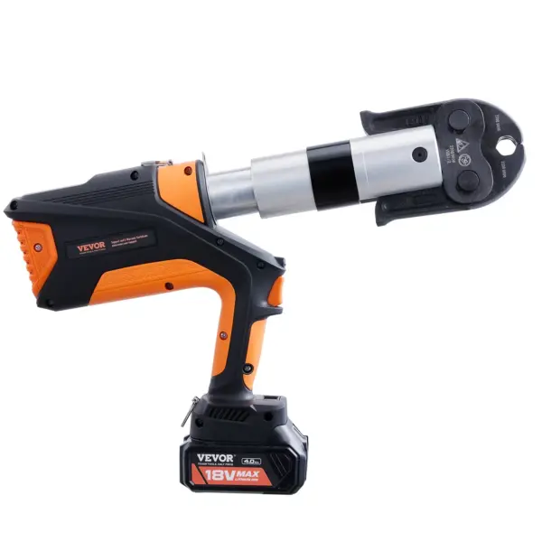 VEVOR Professional 18V Cordless Pipe Crimper, suitable for 1/2"-2" Stainless Steel, Copper, PEX Tubing, features 360 Swivel, Brushless Motor & includes 6 Crimping Jaws