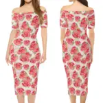 Womens Off The Shoulder Office Lady Dress