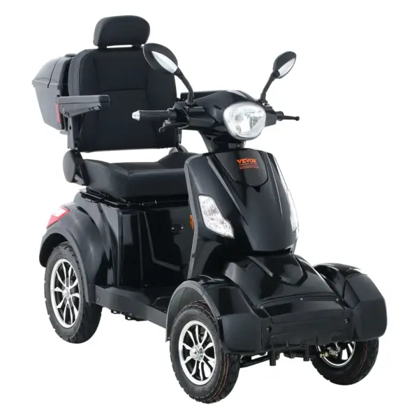 VEVOR Heavy Duty 4-Wheel Mobility Scooters for Seniors & Adults 500lbs Capacity - 31 Miles 3-Speed Long Range, 800W All Terrain Electric Recreational Scooter Wheelchair with 25 Max Climbing Capacity