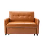 51" Convertible Sleeper Bed, Adjustable Oversized Armchair with Dual USB Ports for Small Space
