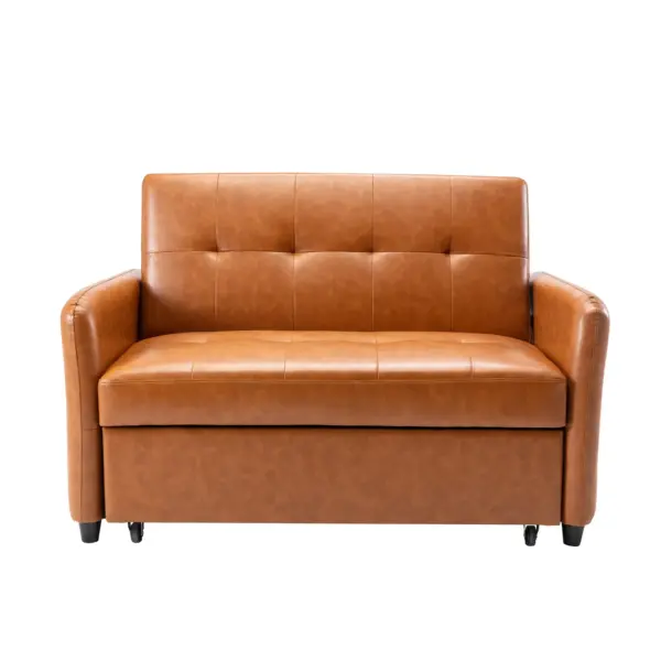 51" Convertible Sleeper Bed, Adjustable Oversized Armchair with Dual USB Ports for Small Space