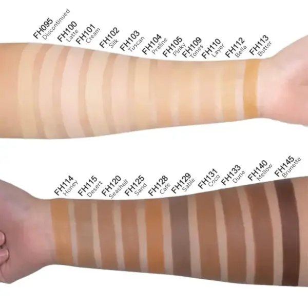 Full Coverage Foundation For Dry Skin and For Oily Skin - Brunette - FH145 | Paraben Free, Matte Finish