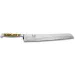 ALPHA OLIVE | Bread Knife Franz Dude 12.5 " Right hand version | Forged steel / Olive Wood Handle