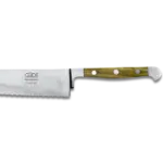 ALPHA OLIVE | Bread Knife Franz Dude 12.5 " Right hand version | Forged steel / Olive Wood Handle