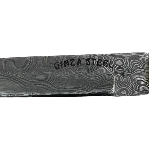 AKARI Skinner Black Knife 3.5 inch with Original Leather Sheath