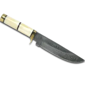 Haruto Bowie Knife - Camel Bone Handle 7.5 inch with Original leather Sheath