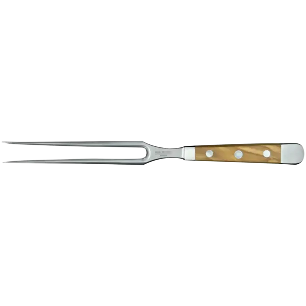 ALPHA OLIVE | Meat Fork 7" | Forged Steel / Olive wood handle
