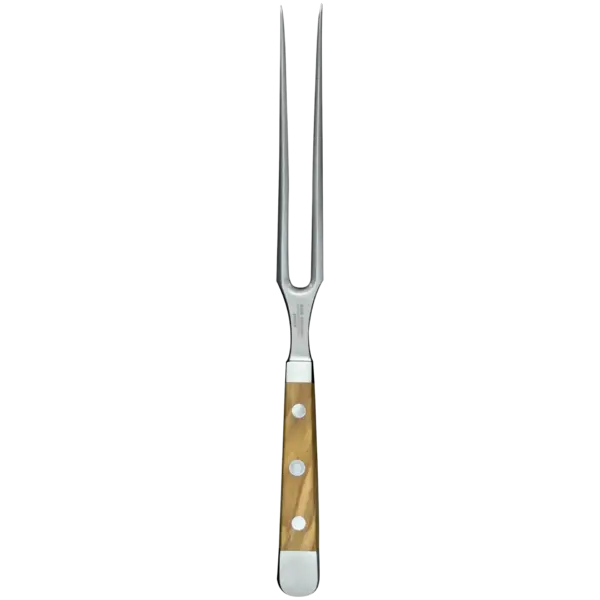 ALPHA OLIVE | Meat Fork 7" | Forged Steel / Olive wood handle