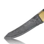 Hatif Hunter Special - Damascus Steel Skinner Knife 5 inch with Leather Sheath