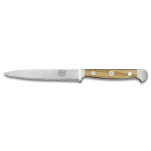 ALPHA OLIVE | Tomato Knife 13cm | Forged Steel / Olive wood handle