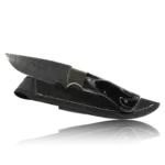 Kaito Damascus Steel Skinner Knife 4 inch blade with Original Leather Sheath