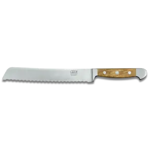 ALPHA OLIVE | Bread Knife 8" Blade | Hand Forged / Olive wood handle