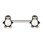 316L Stainless Steel Adorable Penguin Nipple Bar
