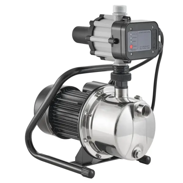 VEVOR Shallow Well Pump, 1HP 115V, 1200 GPH 145 ft Head, Portable Stainless Steel Sprinkler Booster Jet Pumps with Automatic Controller for Garden Lawn Irrigation system, Water Transfer