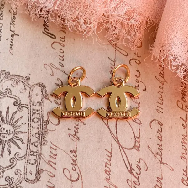 Designer Zipper Pull Mini Pink Goldtone Set