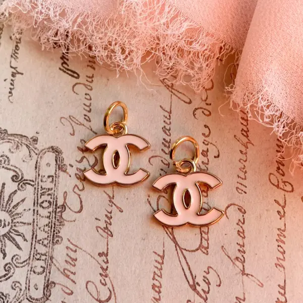 Designer Zipper Pull Mini Pink Goldtone Set