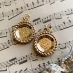Designer Zipper Pull Round Rose Gold Set