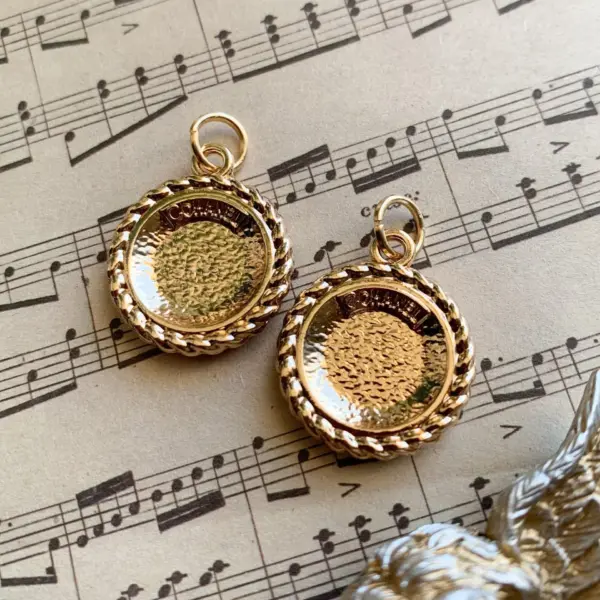 Designer Zipper Pull Round Rose Gold Set