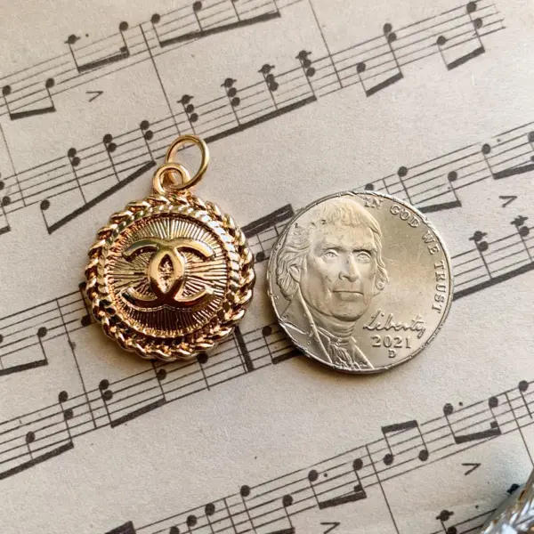 Designer Zipper Pull Round Rose Gold Set
