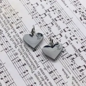 Designer Zipper Pull Heart Shaped Zipper Silver Set