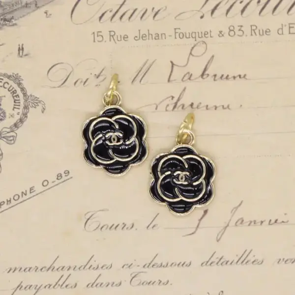 Designer Zipper Pull Flower Shaped Zipper Black Set