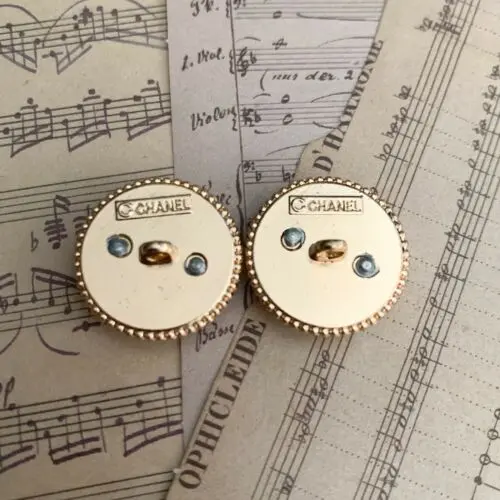 Designer Buttons Black and Gold Rhinestone Set