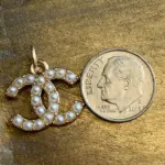 Designer Pearl Zipper Pull Goldtone Set