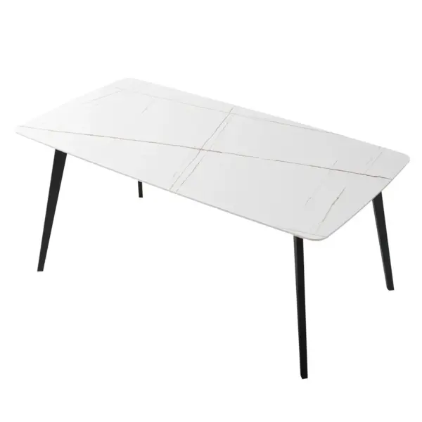 J3710 Porcelain Dining Table White 70"