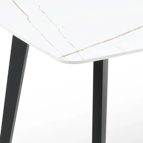 J3710 Porcelain Dining Table White 70"