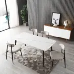 J3710 Porcelain Dining Table White 70"