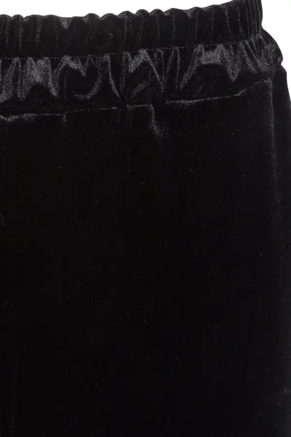 Wide Leg Velvet Trousers
