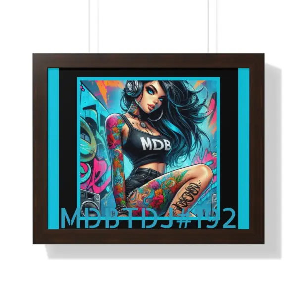 MDBTDJ#192 20x16 Tattooed Dj's LE Framed Horizontal Poster Wall Decor