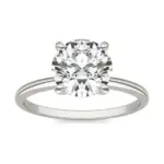 2 CTW Round Lab Grown Diamond Solitaire Engagement Ring 14K White Gold (G-VS)