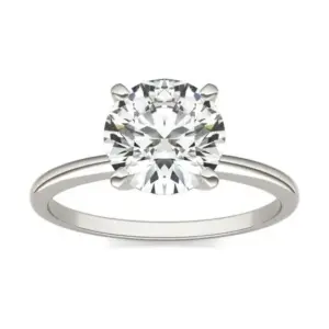 2 CTW Round Lab Grown Diamond Solitaire Engagement Ring 14K White Gold (G-VS)