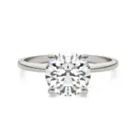 2 CTW Round Lab Grown Diamond Solitaire Engagement Ring 14K White Gold (G-VS)