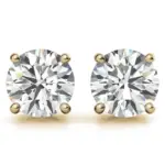 AGI Certified Lab Grown Diamond (G-VS) Stud Earrings in 14K White or Yellow Gold - Choose 1 CTW or 2 CTW