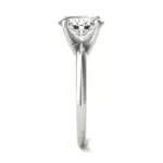 2.00 CTW AGI Certified Oval Lab Grown Diamond Solitaire Engagement Ring in 14K White Gold (G-VS)