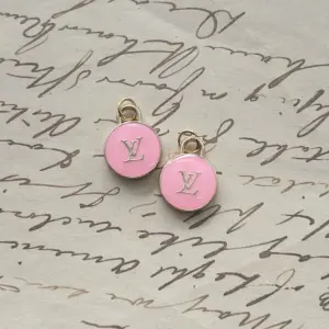 Designer Zipper Pull Pink Enamel Double-Sided Set