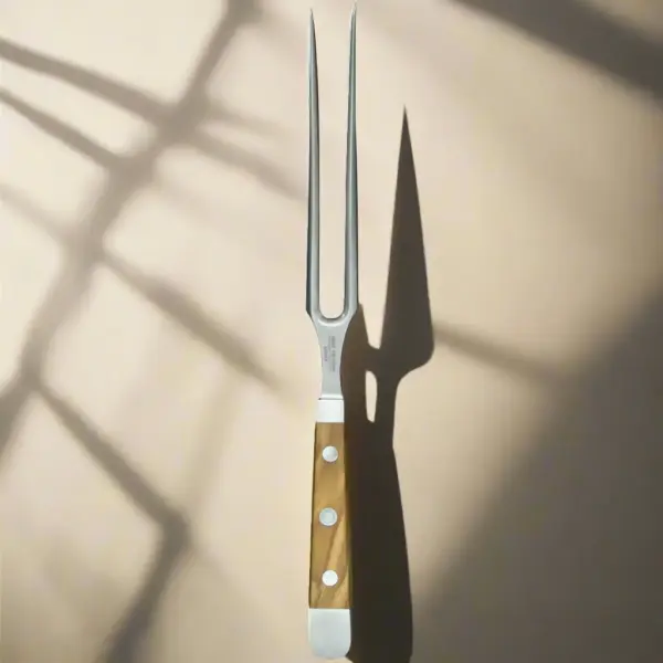 ALPHA OLIVE | Meat Fork 7" | Forged Steel / Olive wood handle