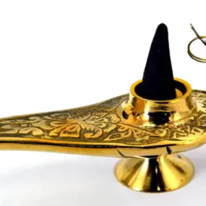Mini Brass Genie cone Burner and Lamp -5"