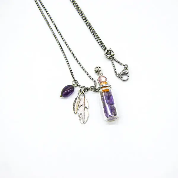 Amethyst Diffuser Necklace | Aroma Jewelry | Energy & Healing | Diffusing on the go