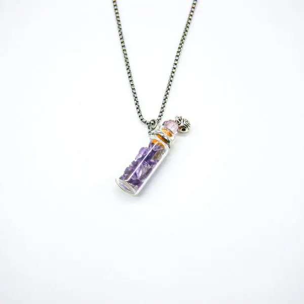 Amethyst Diffuser Necklace | Aroma Jewelry | Energy & Healing | Diffusing on the go