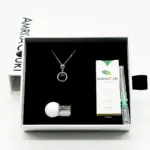 Sterling Silver Crown Jewel Aroma Necklace - Navy | Energy & Healing | Diffuse on the go