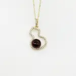Golden Gourd Aroma Necklace - Amethyst | Energy & Healing | Diffuse on the go | Sterling Silver Chain