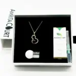Golden Gourd Aroma Necklace - Amethyst | Energy & Healing | Diffuse on the go | Sterling Silver Chain